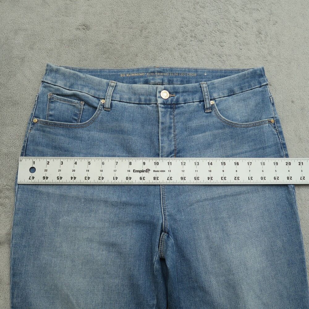 Chico's Jeans Women's 2R US-12R High-Rise Girlfriend Slim Leg Crop 24" Inseam - Picture 9 of 16